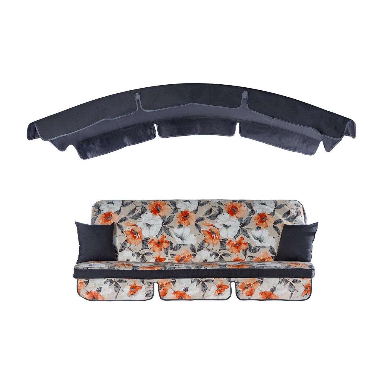 Комплект до гойдалки Ost-Fran BALI 170x110x7 см, тканина Меджік Аранча/2657