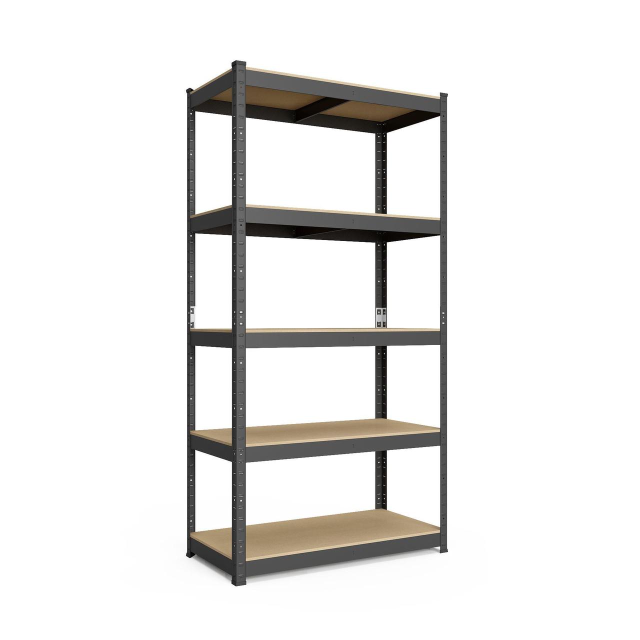 Стеллаж Бюджет КМ 1800х900х400 Меткас, 175 кг/полку, 5 полок, МДФ, крашенный, металлический