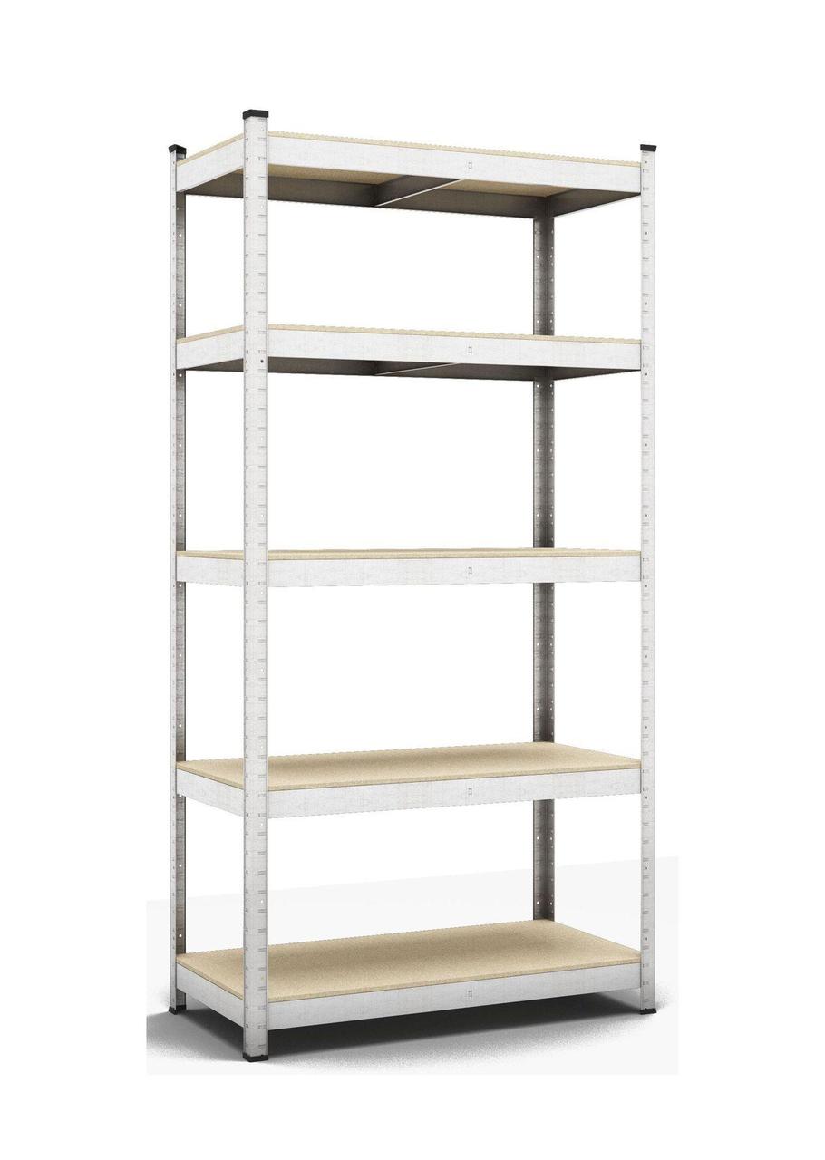 Стеллаж Бюджет ОД 1800х900х450 Меткас, 175 кг/полку, 5 полок, ДСП, оцинкованный, металлический