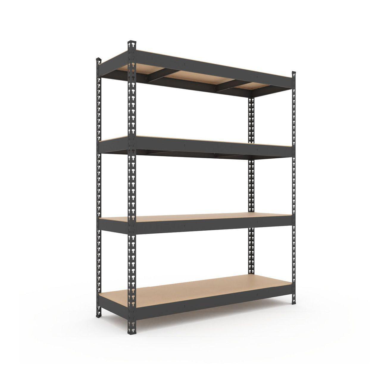 Стелаж Титан КД 1800х1200х600 Міткас, 300 кг/полицю, 4 полиці, ДСП, фарбований, металевий