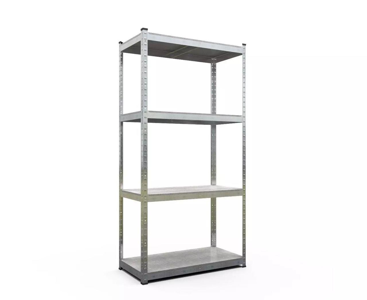 Стелаж Бюджет ОС 1600х900х400 Міткас, 150 кг/полицю, 4 полиці, Сталь, оцинкований, металевий