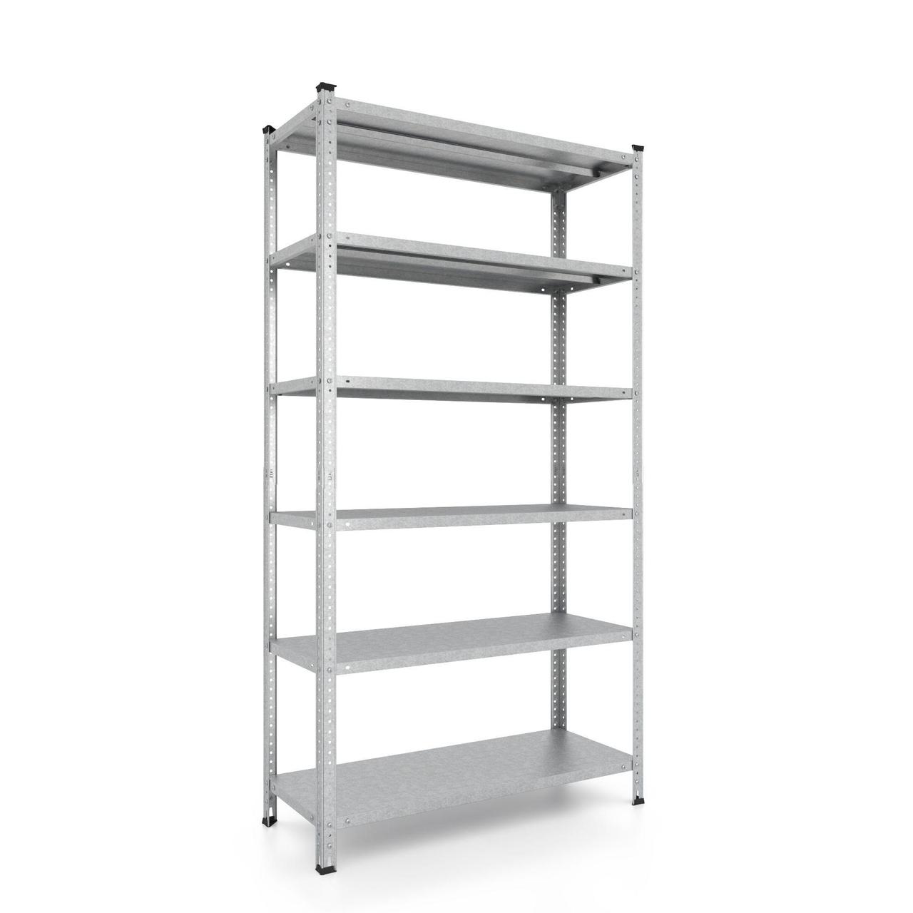 Стелаж Кронос OC 2200х1200х400 Місяць, 80 кг/полицю, 6 полиць, металеві полиці, оцинкований