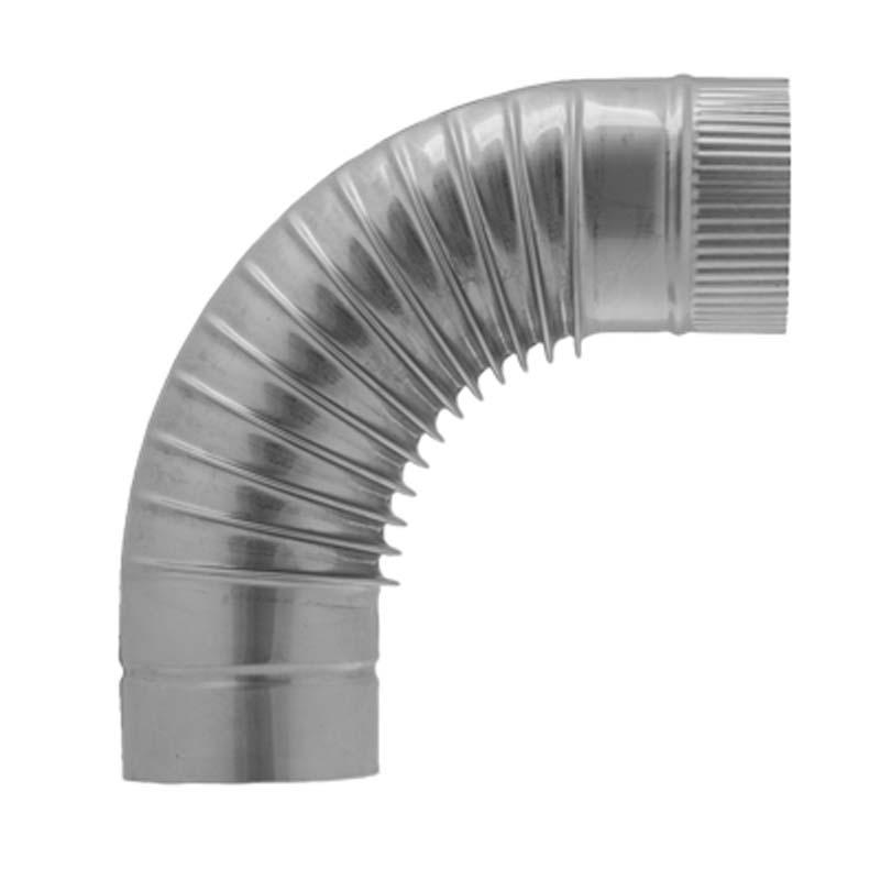 AISI 304 Відвід 90° s0,5 мм d150 мм гофр.