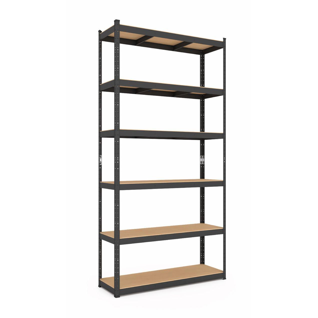 Стеллаж Бюджет КМ 2400х1200х400 Меткас, 125 кг/полку, 6 полки, МДФ, крашенный, металлический