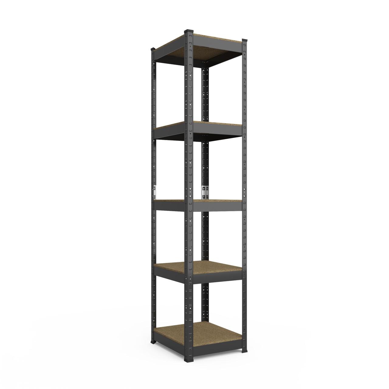 Стеллаж Бюджет КМ 1800х400х400 Меткас, 175 кг/полку, 5 полок, МДФ, крашенный, металлический