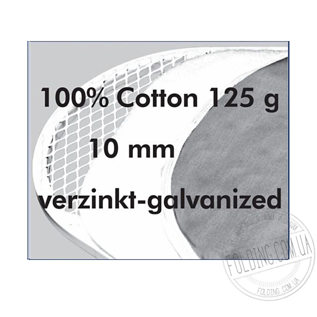 Чехол съёмный, из 100% хлопка, внутренняя часть со слоем поролона 10 мм.