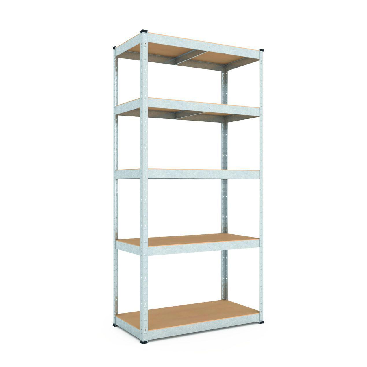 Стеллаж Бюджет ОМ 1800х800х400 Меткас, 175 кг/полку, 5 полок, МДФ, оцинкованный, металлический