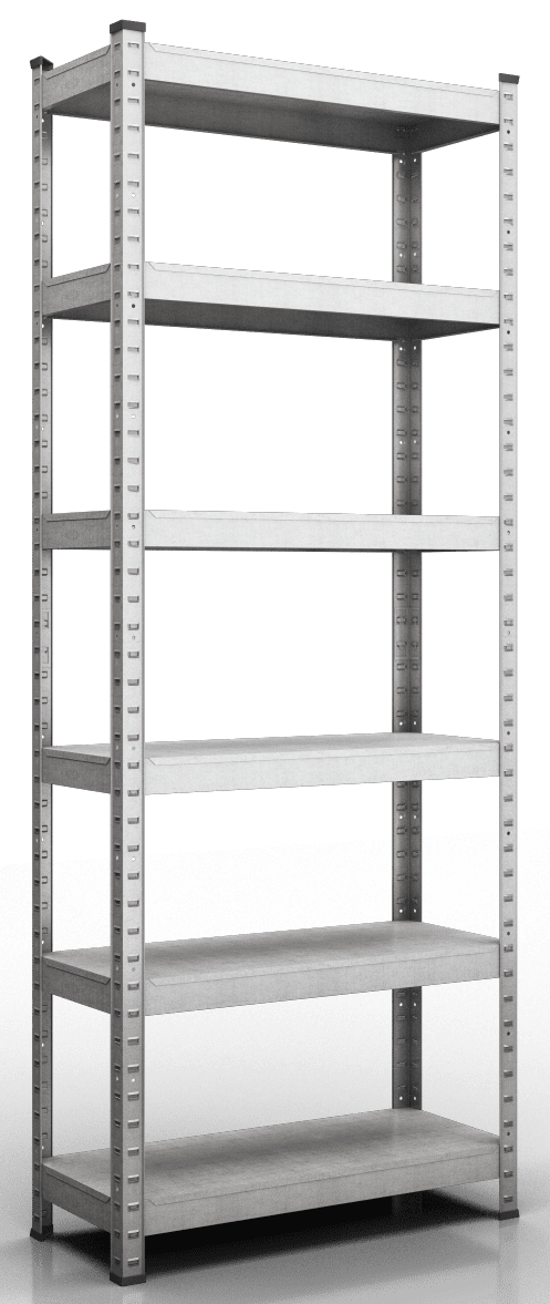 Стелаж Бюджет 2000х900х600 Міткас, 100 кг/полицю, 6 полиць, оцинкований, металевий, метал (Tas Trade)