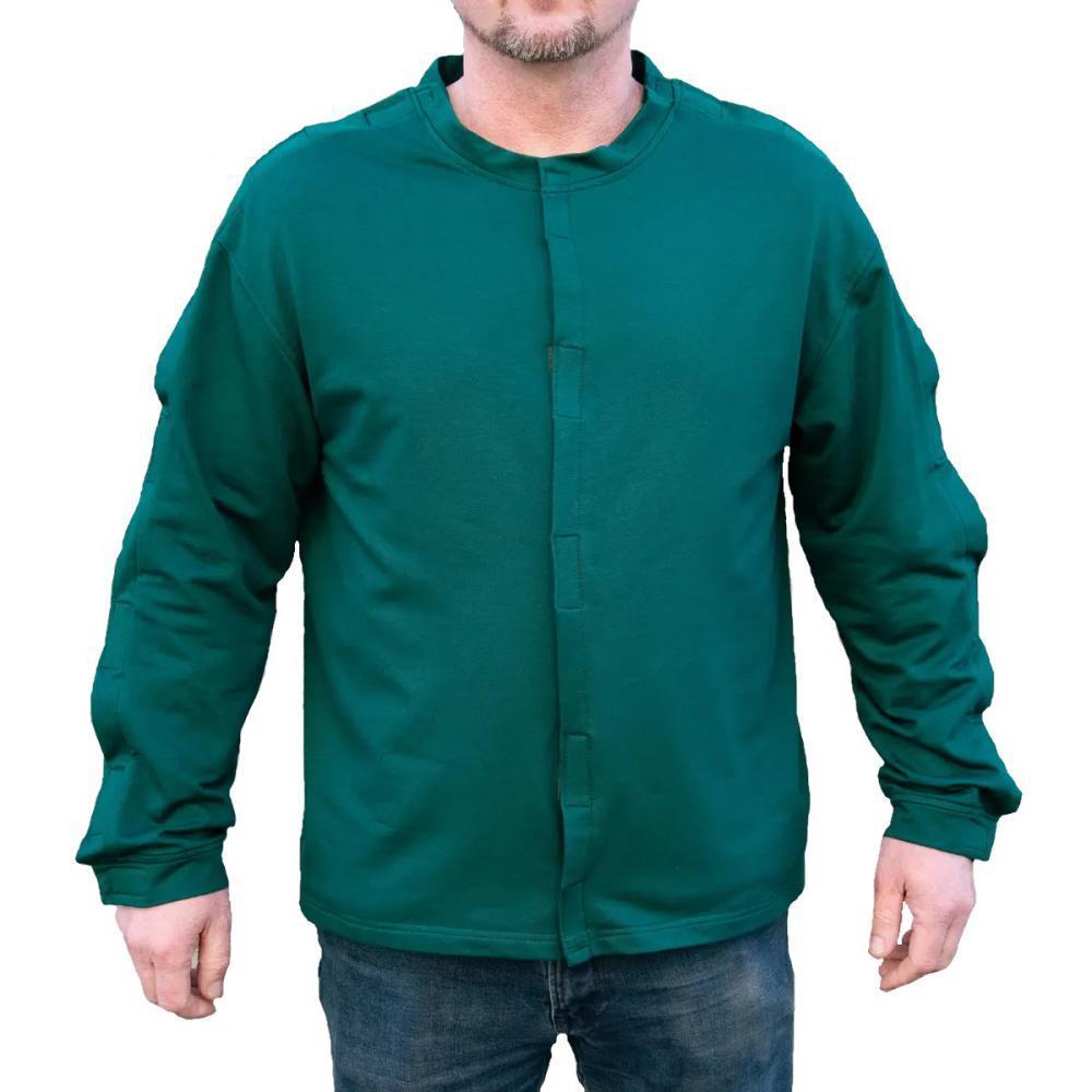 Адаптивна кофта у разі травмованої роботи, двонитка Kirasa зелена 54 (Арт KI4280-3)