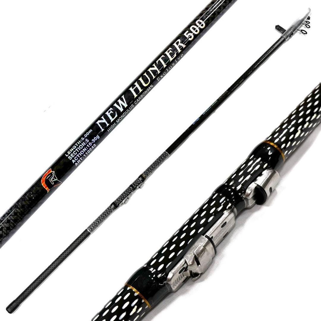 Вудка карбонова NEW HUNTER з кільцями 6м CARBON (GL5869)