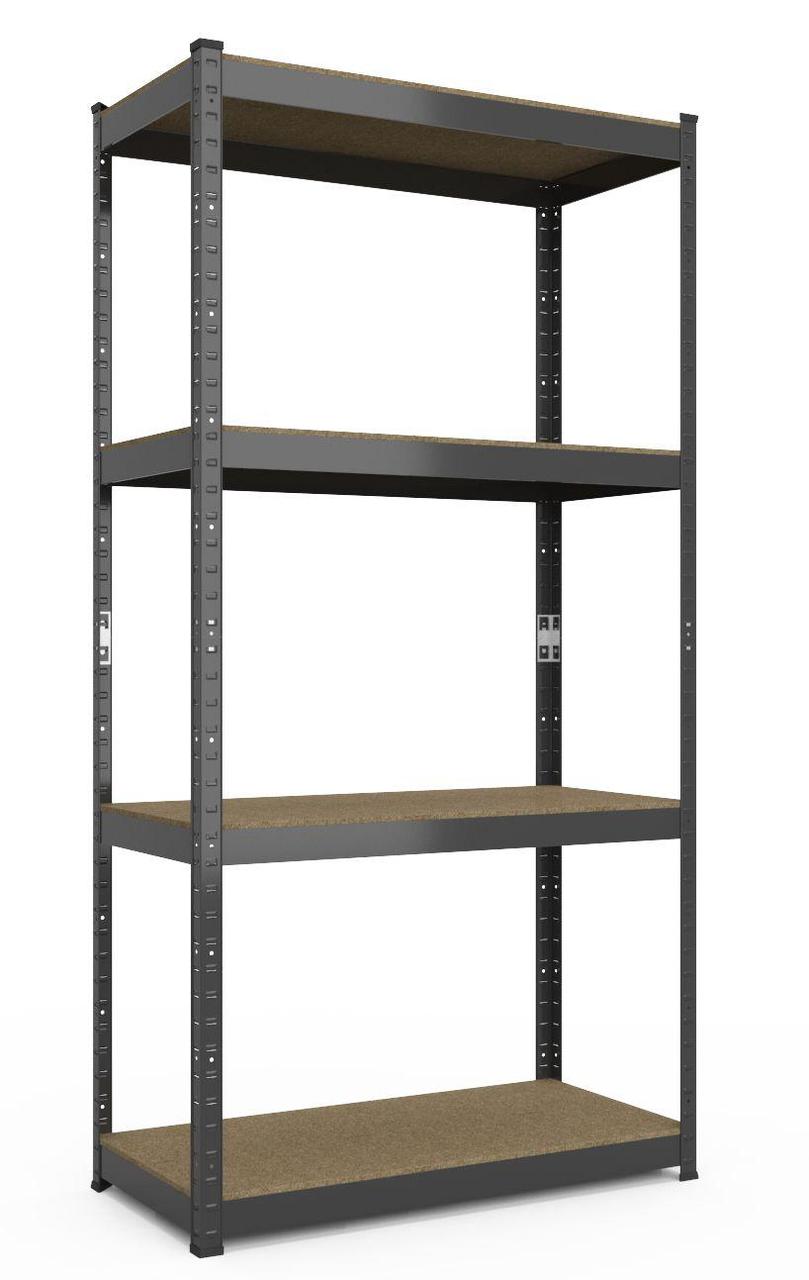 Стеллаж Бюджет КД 1800х700х300 Меткас, 175 кг/полка, 4 полки, ДСП, крашенный, металлический