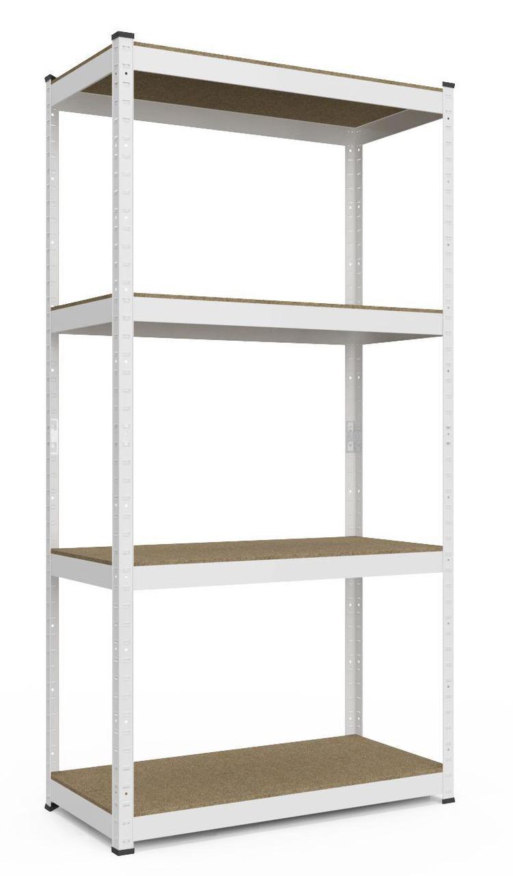 Стеллаж Бюджет КМ 1800х700х300 Меткас, 175 кг/полка, 4 полки, МДФ, крашенный, металлический