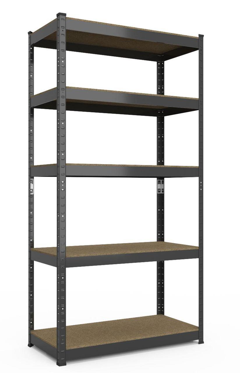 Стеллаж Бюджет КД 1800х600х400 Меткас, 175 кг/полка, 5 полок, ДСП, крашенный