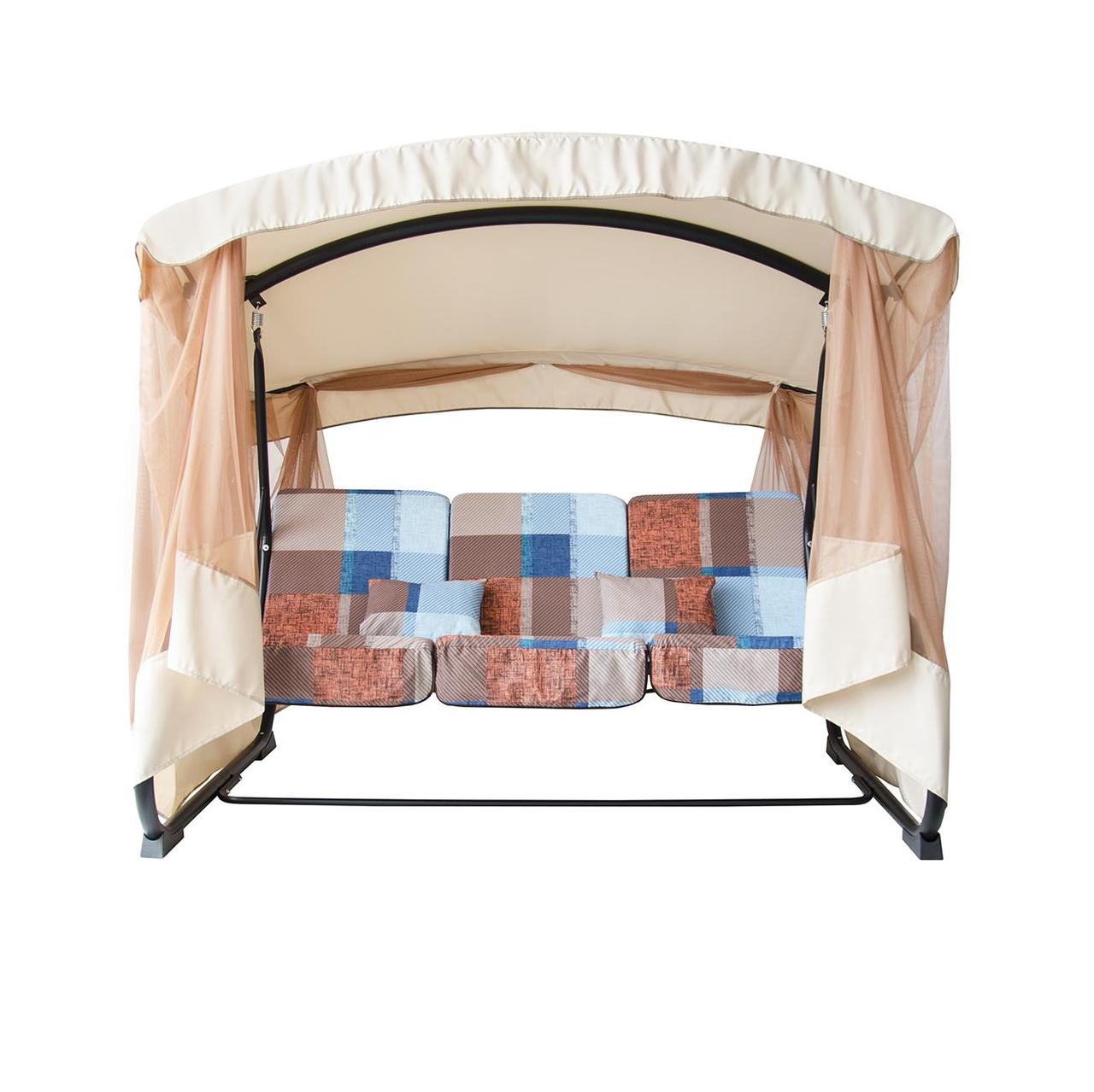 Відшив сидіння, тканина та поролон на садову гойдалку 