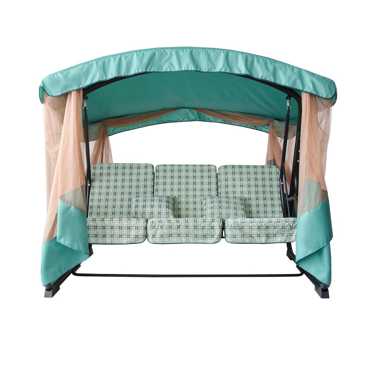 Відшив сидіння, тканина та поролон на садову гойдалку 