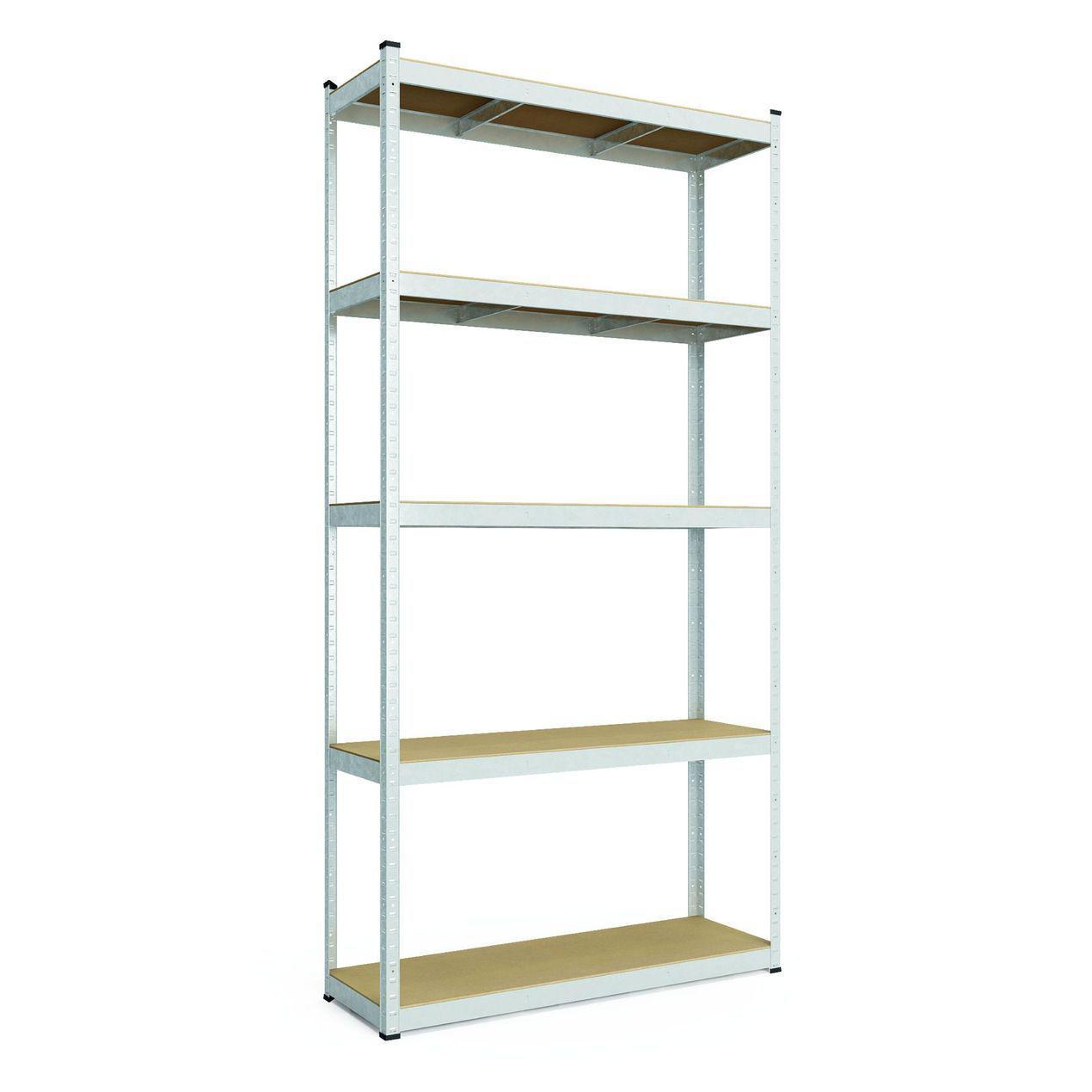 Стелаж SL Бюджет ОМ 1800х1200х300 Жовтогарячий, 150 кг/полицю, 5 полиць, МДФ, оцинкований, металевий