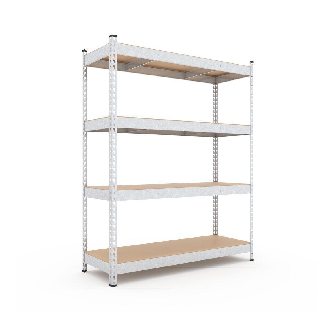 Стелаж Титан ОД 1800х1600х800 Міткас, 250 кг/полицю, 4 полиці, ДСП, оцинкований, металевий