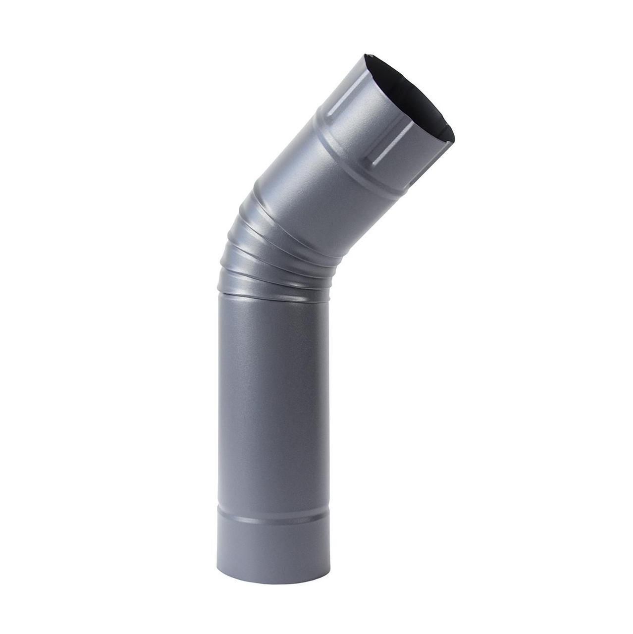 Коліно d100 мм СЕРЕДНЄ ГРАФІТ RAL 7024 текстура