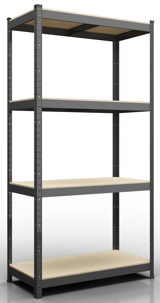 Стелаж Бюджет КМ 1600х800х400 Міткас, 175 кг/полицю, 4 полиці, МДФ, фарбований, металевий