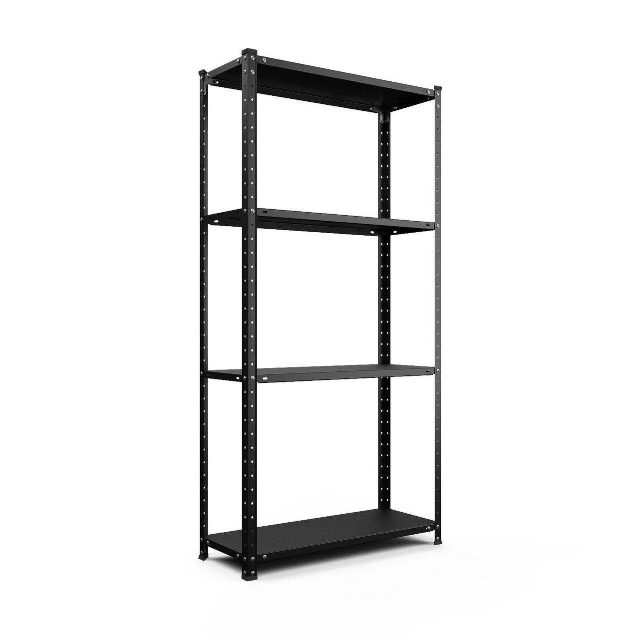 Стелаж РЕК-1 1500х750х300 Темно-зелений, 35 кг/полицю, 4 полиці, фарбований, металевий