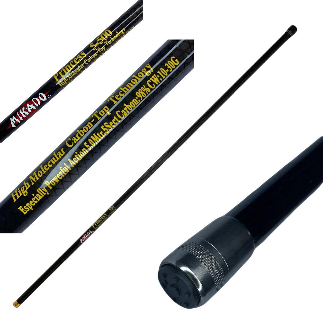 Вудка карбонова Mikado Princess без кілець 5м Carbon (GL5836)