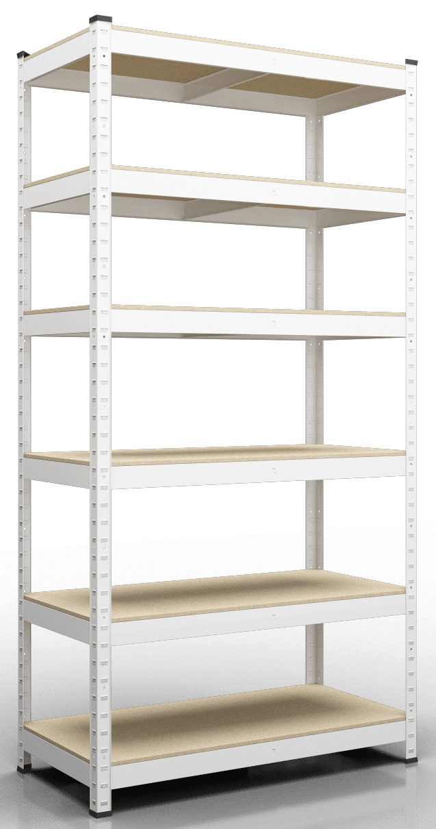 Стелаж Стандарт КМ 2400х1200х400 Міткас, 220 кг/полицю, 6 полиць, МДФ, фарбований, металевий, (Tas Trade)