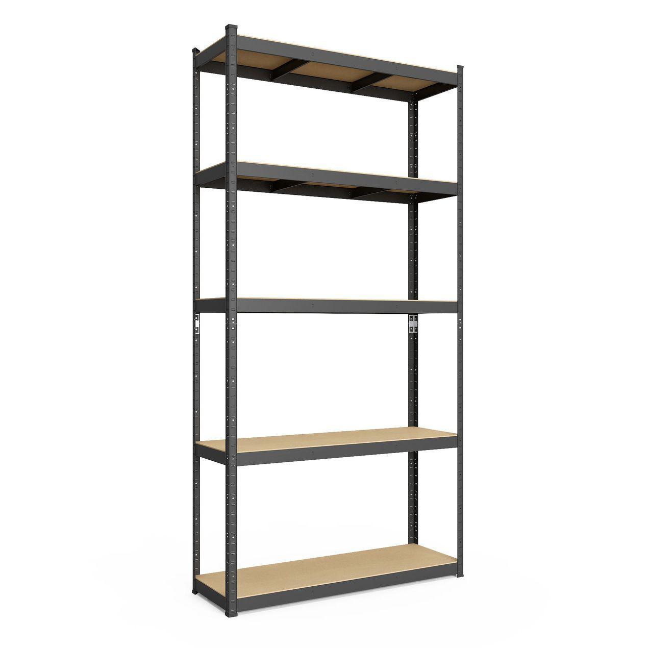 Стелаж Бюджет КМ 1800х1100х500 Міткас, 150 кг/полицю, 5 полиць, МДФ, фарбований, металевий