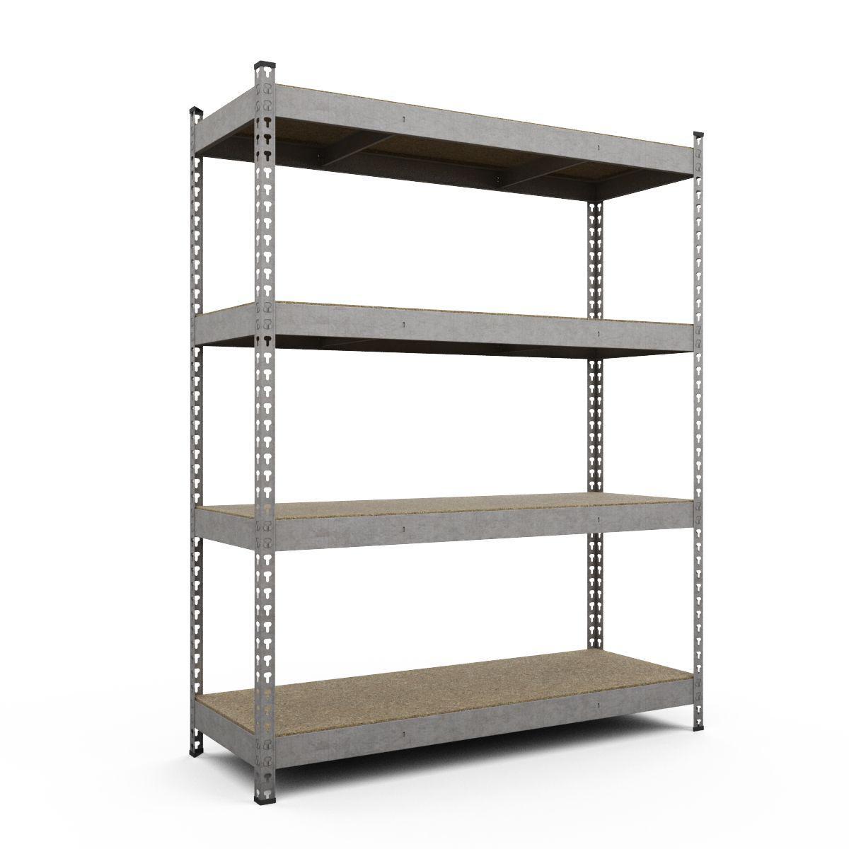 Стелаж Титан ОМ 1800х1200х500 Міткас, 300 кг/полицю, 4 полиці, МДФ, оцинкований, металевий