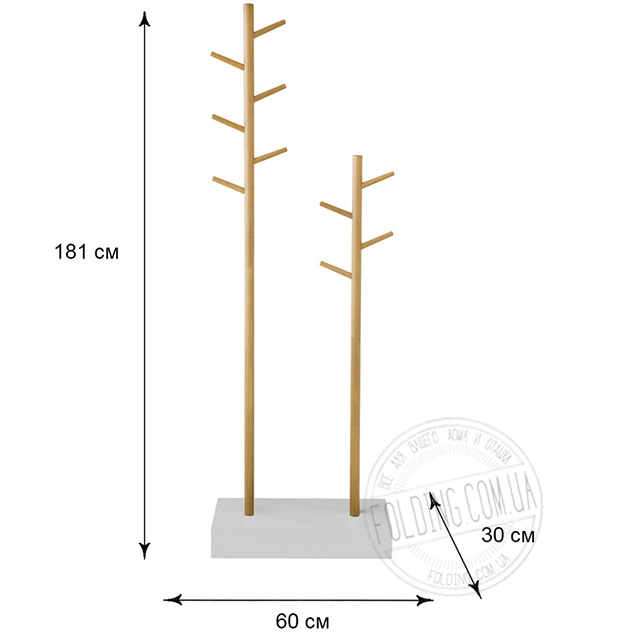 Напольная вешалка «Амарант», габаритные размеры