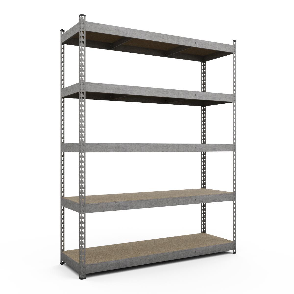 Стелаж Титан ОДУ 1800х1200х500 Міткас, 400 кг на полицю, 5 полиць, ДСП, оцинкований