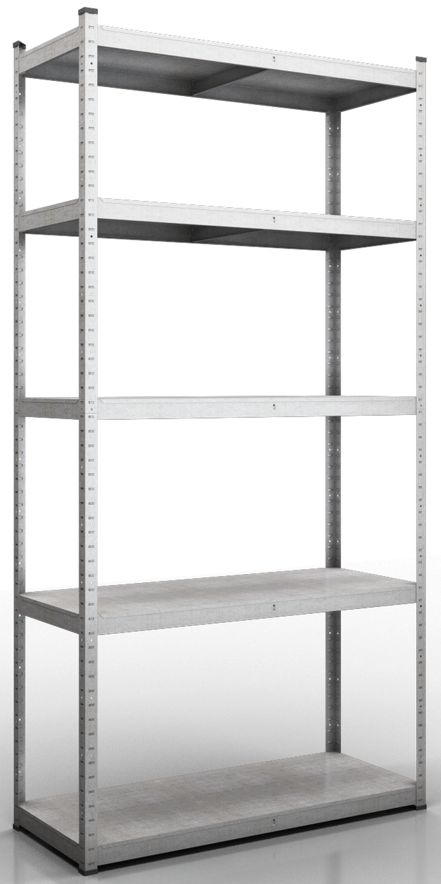 Стелаж Стандарт ОС 2000х1000х600 Міткас, 220 кг/полицю, 5 полиць, металеві полиці, оцинкований, у