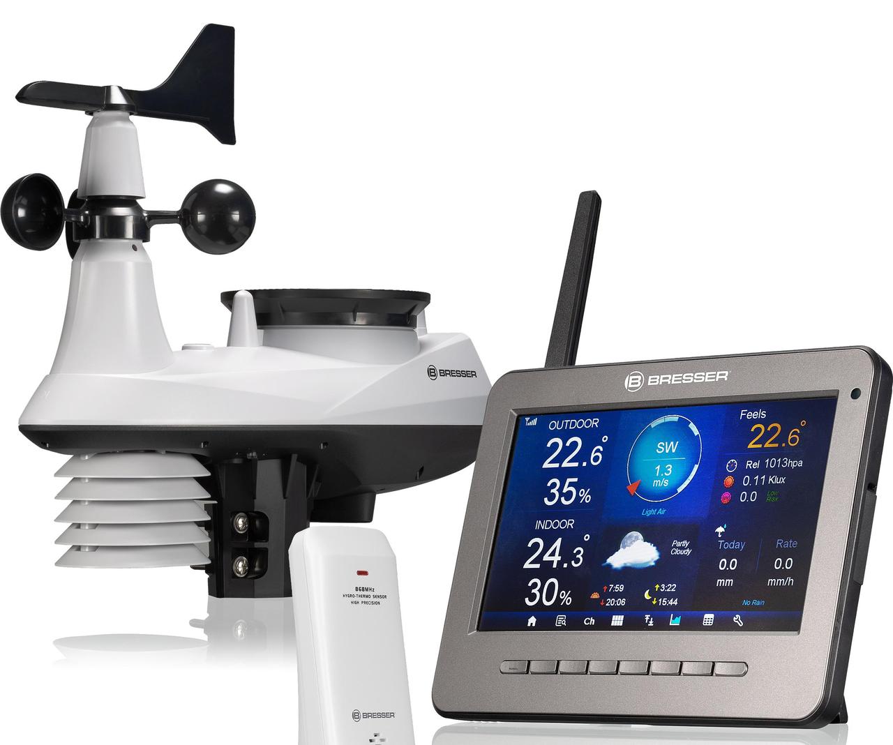 Метеостанция Bresser Professional WIFI HD TFT Colour Weather Center 7-in-1 Sensor (7003500)