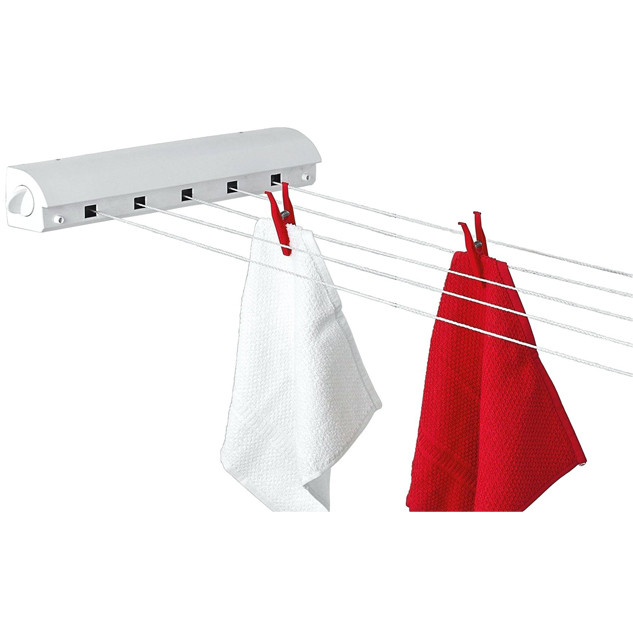 Сушарка пластикова настінна для білизни PRIMA NOVA біла (4,2 м х 5 ліній)