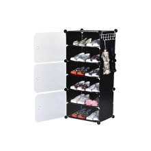 Шафа пластикова для взуття Storage Cube Cabinet «D1-3» Чорний