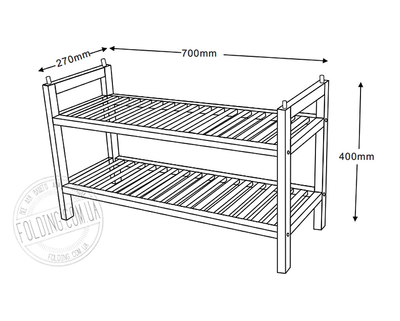 Полка для обуви «J-9652», габаритные размеры.