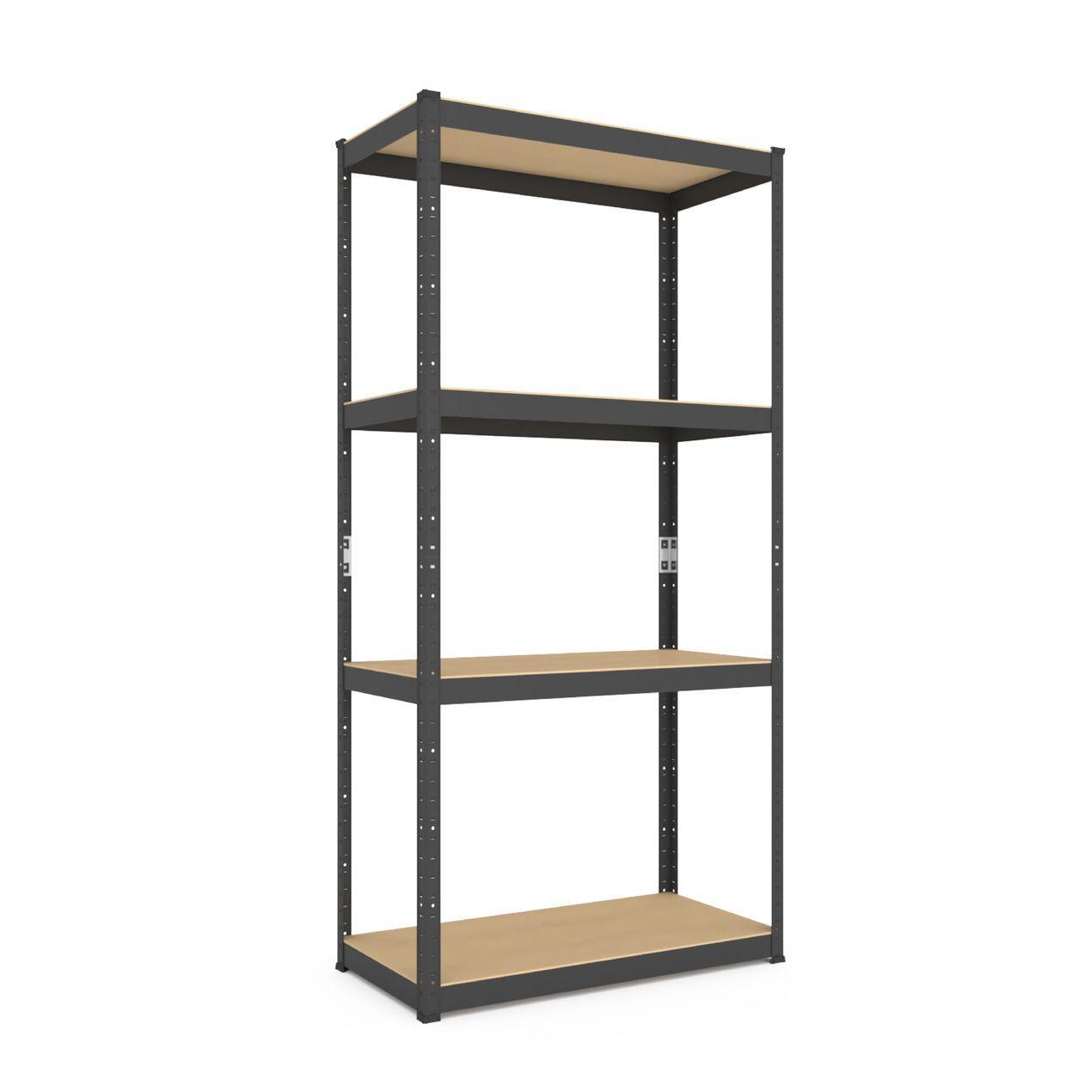 Стелаж Бюджет КМ 1600х900х300 Міткас, 175 кг/полицю, 4 полиці, МДФ, фарбований, металевий