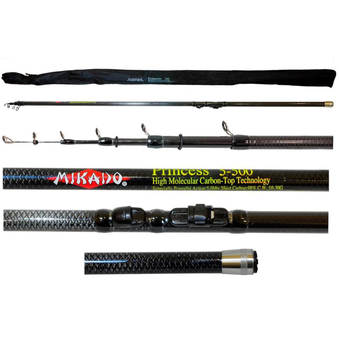 Вудка карбонова Mikado Princess з кільцями 4м Carbon (GL5832)