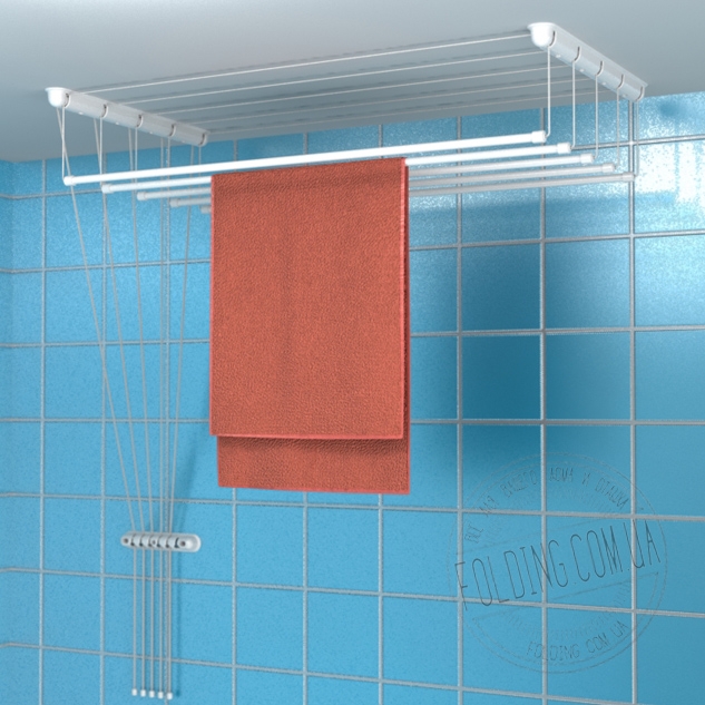 Потолочная сушилка для белья «Глория», общая длина трубок 8 метров.